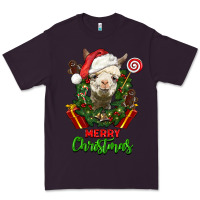 Plum merry christmas alpaca face Premium Tee - LillyAllenDesigns