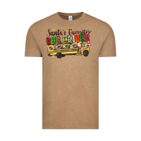 Santas Favorite Bus Driver Vintage Tee | Teevron