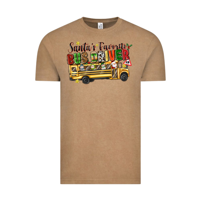 Santas Favorite Bus Driver Vintage Tee by texasbilliewilder | Teevron
