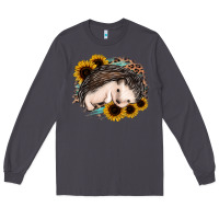 Smoke sleeping hedgehog sunflower leopard Long Sleeve Tee - Jasminsmagicworld