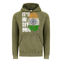 Vintage Olive IT'S IN MY DNA India Flag Indian Vintage Hoodie - lanVoArt