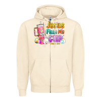 Sandshell Jesus Fills My Cup Easter Zipper Hoodie - CowhideDigitalArt
