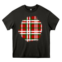 Asphalt Christmas Tartan Patch Heavy Core Tee - BundleAndBundleShop