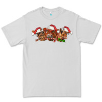 Dove Grey christmas red angus cows Premium Tee - LillyAllenDesigns