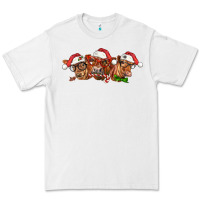 White christmas red angus cows Premium Tee - LillyAllenDesigns