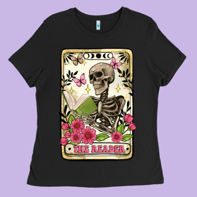 The Reader Tarot Card Ladies Tee Designed By Artiststas