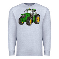 Heather Grey western farm tractor Premium Sweatshirt - Artiststas
