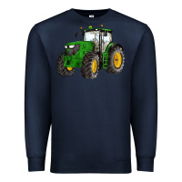 Navy western farm tractor Premium Sweatshirt - Artiststas