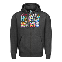 One Happy Mama Easter Bunny Zipper Hoodie | Teevron