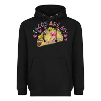 Black Tacos Are My Valentine Heavyweight Hoodie - CowhideDigitalArt