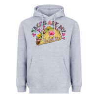 Heather Grey Tacos Are My Valentine Heavyweight Hoodie - CowhideDigitalArt