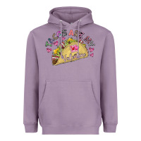 Lavender Tacos Are My Valentine Heavyweight Hoodie - CowhideDigitalArt