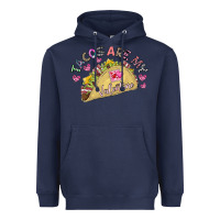 Navy Tacos Are My Valentine Heavyweight Hoodie - CowhideDigitalArt