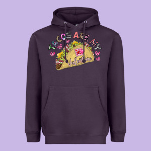 Tacos Are My Valentine Heavyweight Hoodie Designed By Cowhidedigitalart