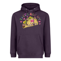 Plum Tacos Are My Valentine Heavyweight Hoodie - CowhideDigitalArt