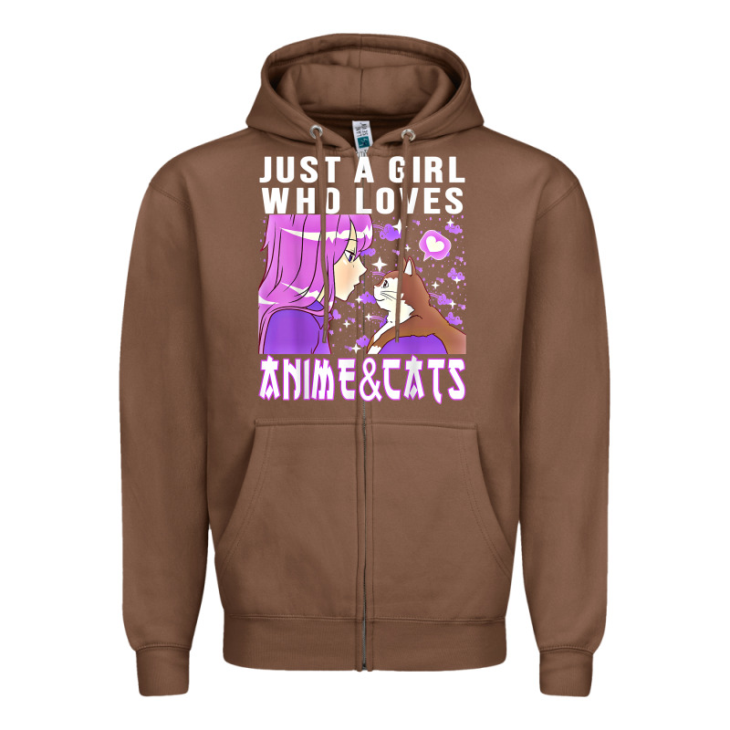 Anime Cat Anime Stuff Zipper Hoodie by lanVoArt | Teevron