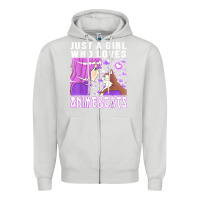 Dove Grey anime cat anime stuff Zipper Hoodie - lanVoArt
