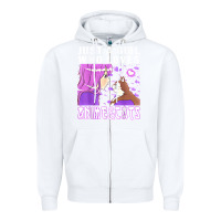 White anime cat anime stuff Zipper Hoodie - lanVoArt