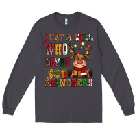 Smoke just a girl who loves reindeers Long Sleeve Tee - CowGirlArtShop