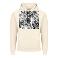 Vintage Artic black and white floral Vintage Hoodie - TumblerDesignByShophia