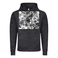 Vintage Black black and white floral Vintage Hoodie - TumblerDesignByShophia
