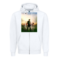 White green arrow Zipper Hoodie - lanVoArt