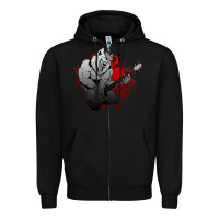Black Guitar Player Gift Guitarist Guitar Zipper Hoodie - lanVoArt