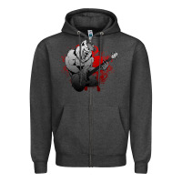 Charcoal Heather Guitar Player Gift Guitarist Guitar Zipper Hoodie - lanVoArt