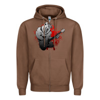 Chestnut Guitar Player Gift Guitarist Guitar Zipper Hoodie - lanVoArt