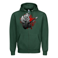 Sports Green Guitar Player Gift Guitarist Guitar Zipper Hoodie - lanVoArt