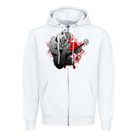 White Guitar Player Gift Guitarist Guitar Zipper Hoodie - lanVoArt