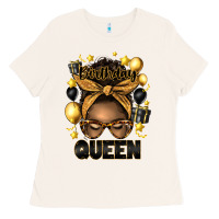 Bone birthday queen afro messy bun Ladies Tee - Artiststas