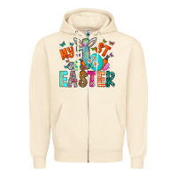 Sandshell My 1st Easter Zipper Hoodie - CowhideDigitalArt
