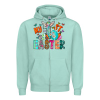 Seafoam My 1st Easter Zipper Hoodie - CowhideDigitalArt
