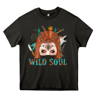 Asphalt Western İndian Wild Soul With Braid Hair Woman Heavy Core Tee - BundleAndBundleShop