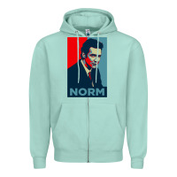 Seafoam norm macdonald political poster Zipper Hoodie - lanVoArt