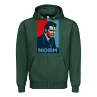 Sports Green norm macdonald political poster Zipper Hoodie - lanVoArt