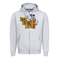 Heather Grey yabba dabba doobie! Zipper Hoodie - lanVoArt
