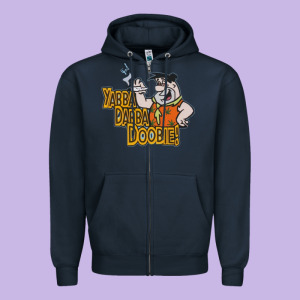 Yabba Dabba Doobie! Zipper Hoodie Designed By Lanvoart