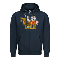 Navy yabba dabba doobie! Zipper Hoodie - lanVoArt