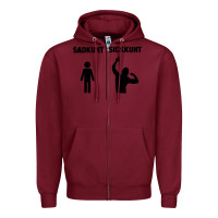 Burgundy zyzz sadkunt sickkunt gym bodybuilding motivational aesthetic veni vid Zipper Hoodie - lanVoArt