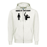 Oatmeal Heather zyzz sadkunt sickkunt gym bodybuilding motivational aesthetic veni vid Zipper Hoodie - lanVoArt