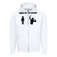 White zyzz sadkunt sickkunt gym bodybuilding motivational aesthetic veni vid Zipper Hoodie - lanVoArt