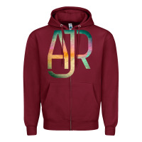 Burgundy ajr Zipper Hoodie - lanVoArt