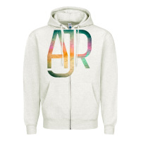 Oatmeal Heather ajr Zipper Hoodie - lanVoArt