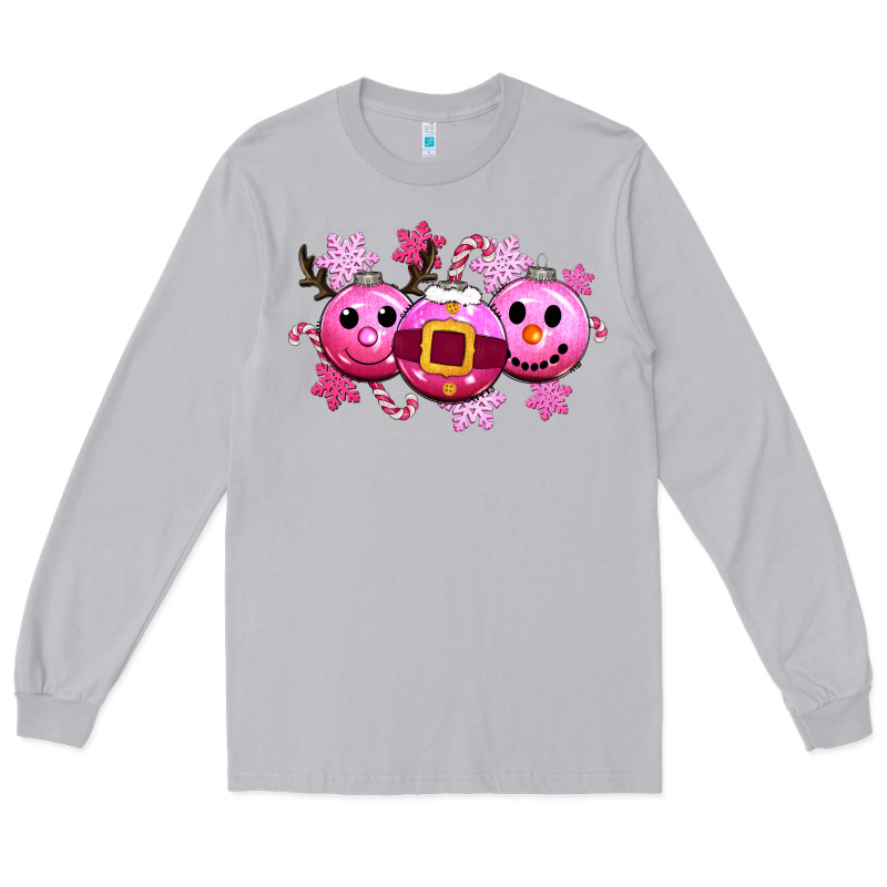 Pink Christmas Long Sleeve Tee by CowGirlArtShop | Teevron
