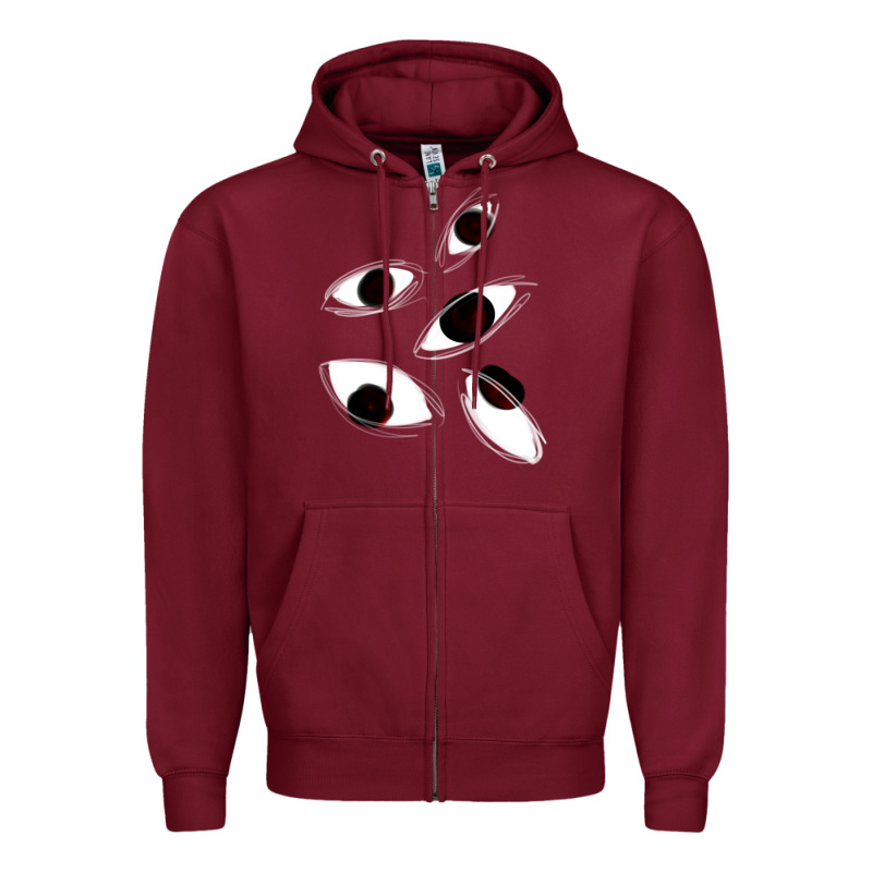 Weirdcore Staring Zipper Hoodie by lanVoArt | Teevron