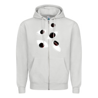Dove Grey weirdcore staring Zipper Hoodie - lanVoArt