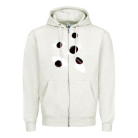 Oatmeal Heather weirdcore staring Zipper Hoodie - lanVoArt