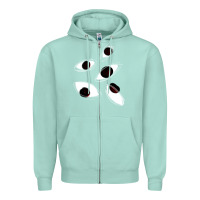Seafoam weirdcore staring Zipper Hoodie - lanVoArt